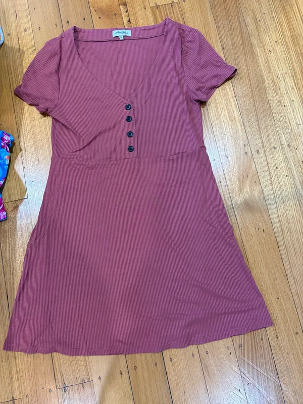 Miss shop ribbed fit and flare dress size 14