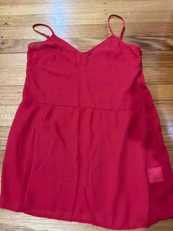 Cue spaghetti strap slip sheer dress size 14