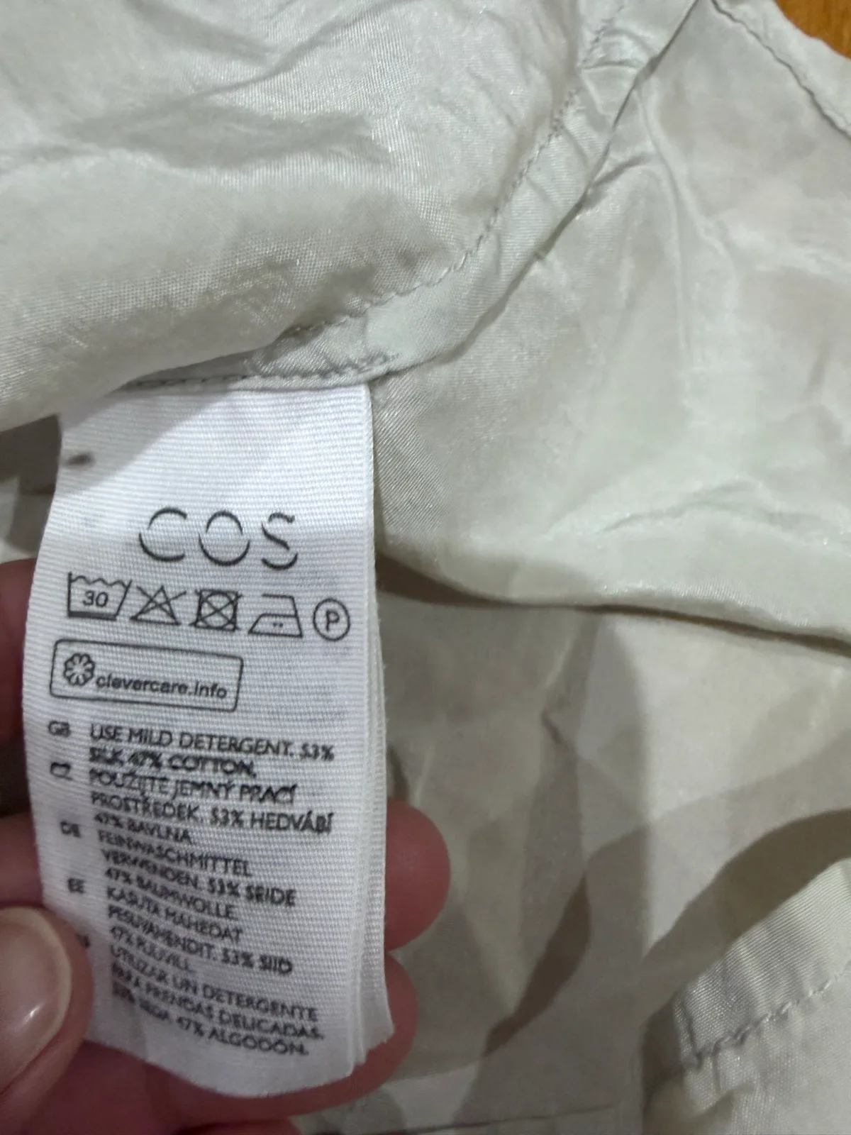Cos gathered grandad collared blouse size L – photo 2