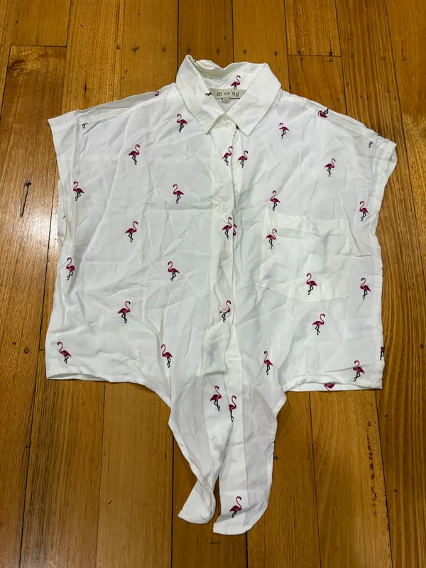 Ms.ssing white blouse size xs