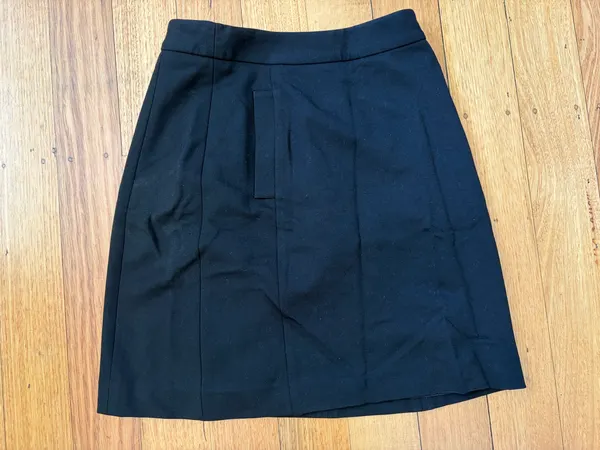 Marcs black structured A line skirt size 6