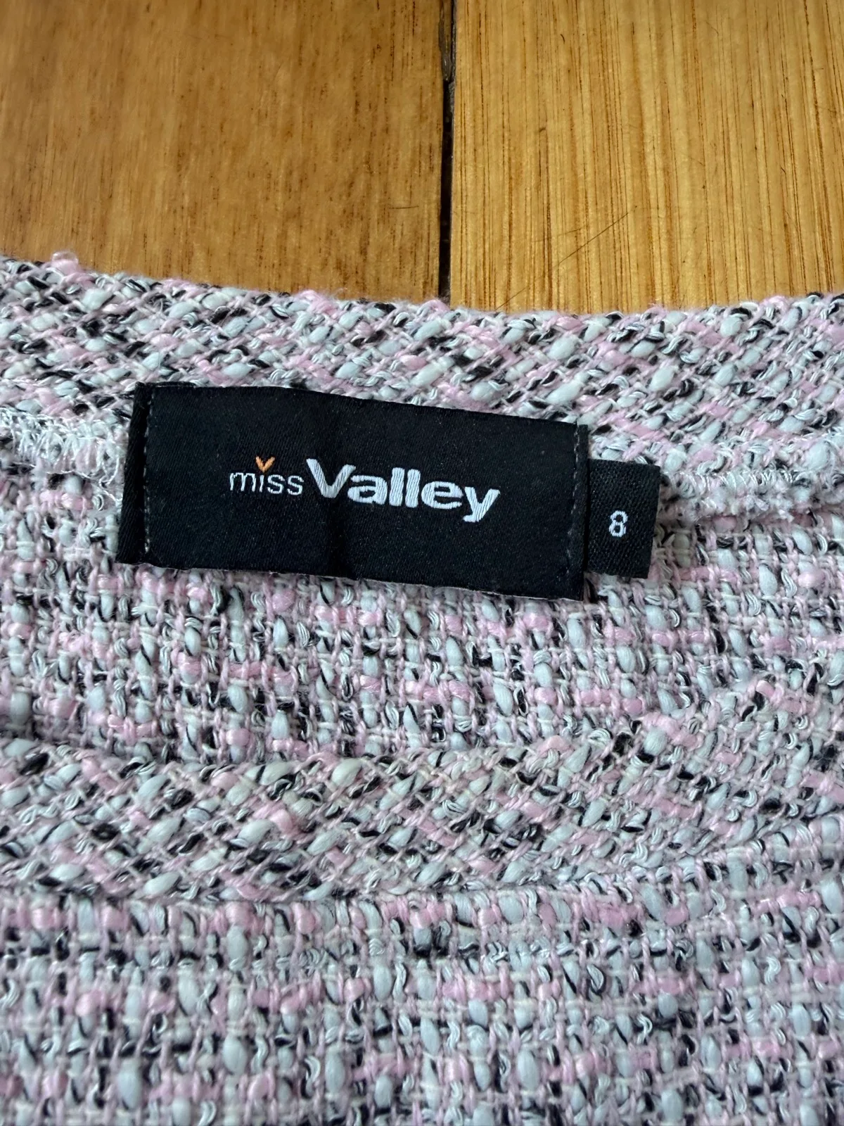 Miss valley pink flecked tweed top size 8 — photo 3