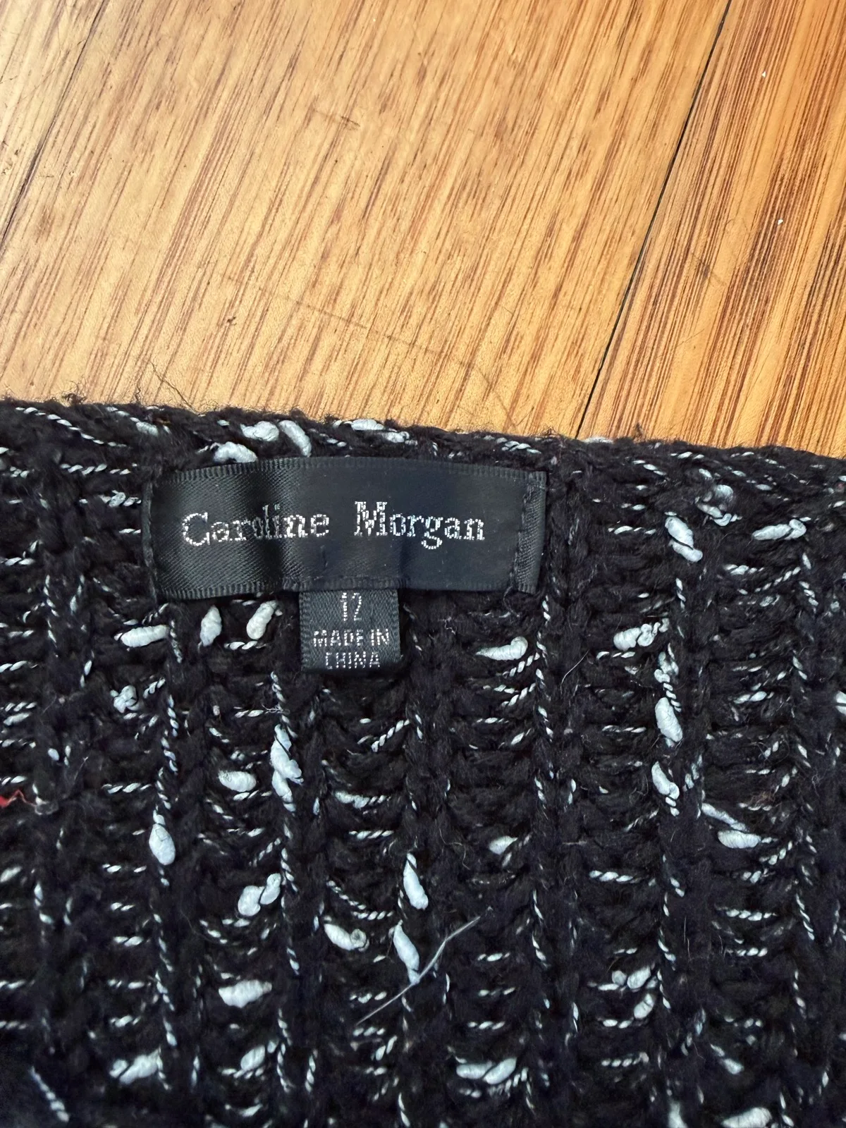 Caroline Morgan black and white marled knit jumper size 12 – photo 2