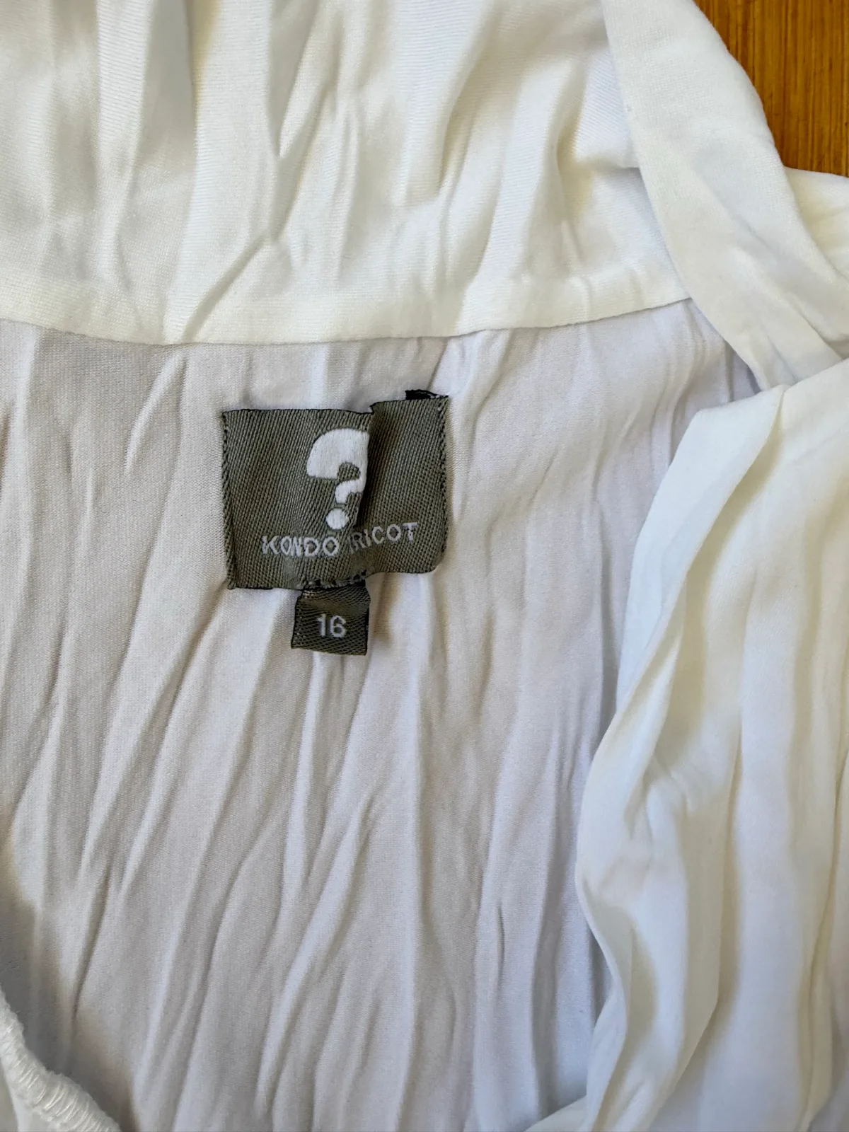 Kondo tricot crinkle v neck top size 16 – photo 2