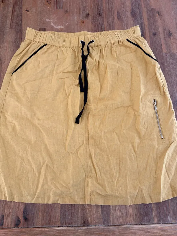 Rockmans linen blend straight utility skirt size 12