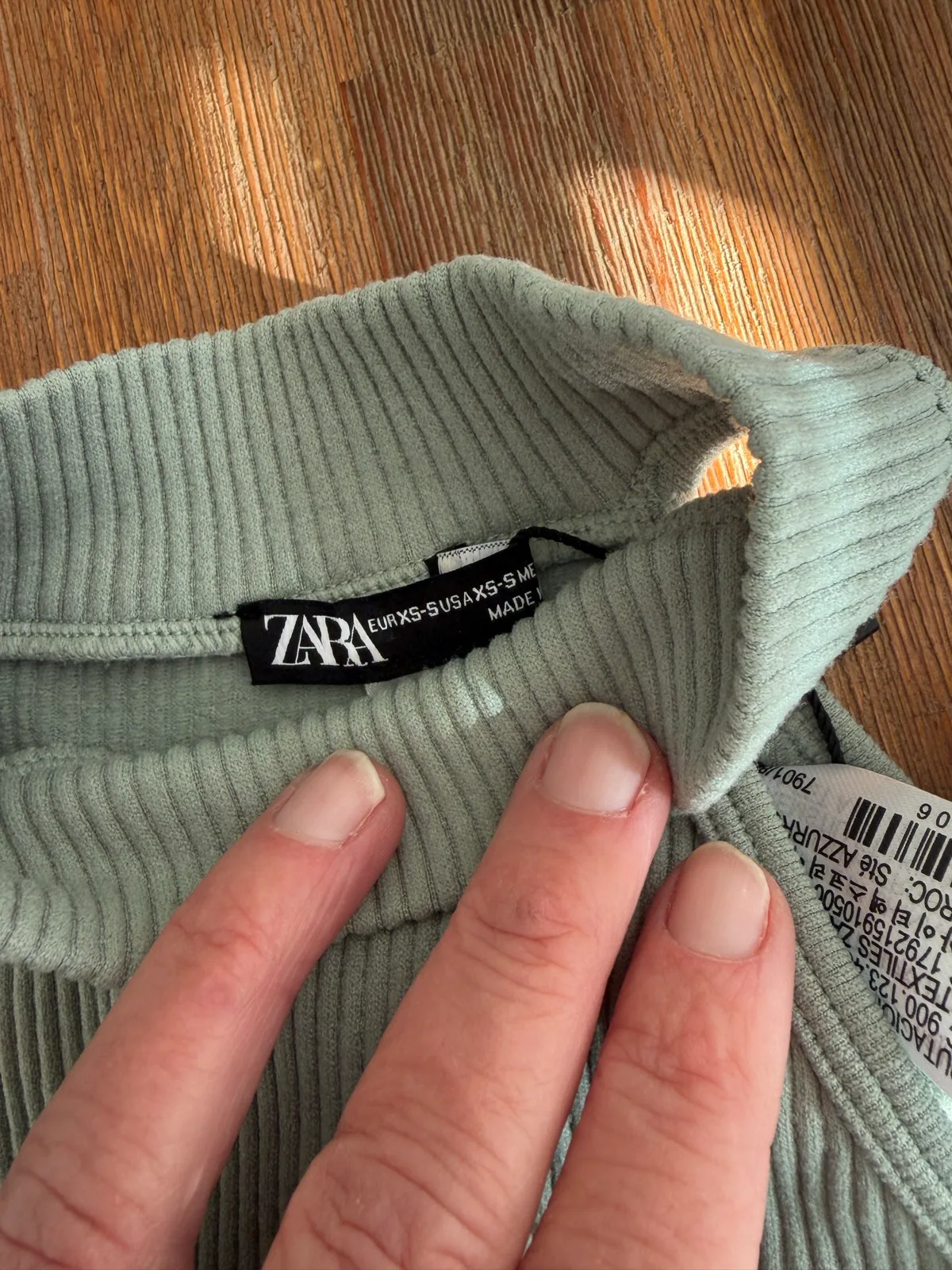 Zara rib knit top size s — photo 3