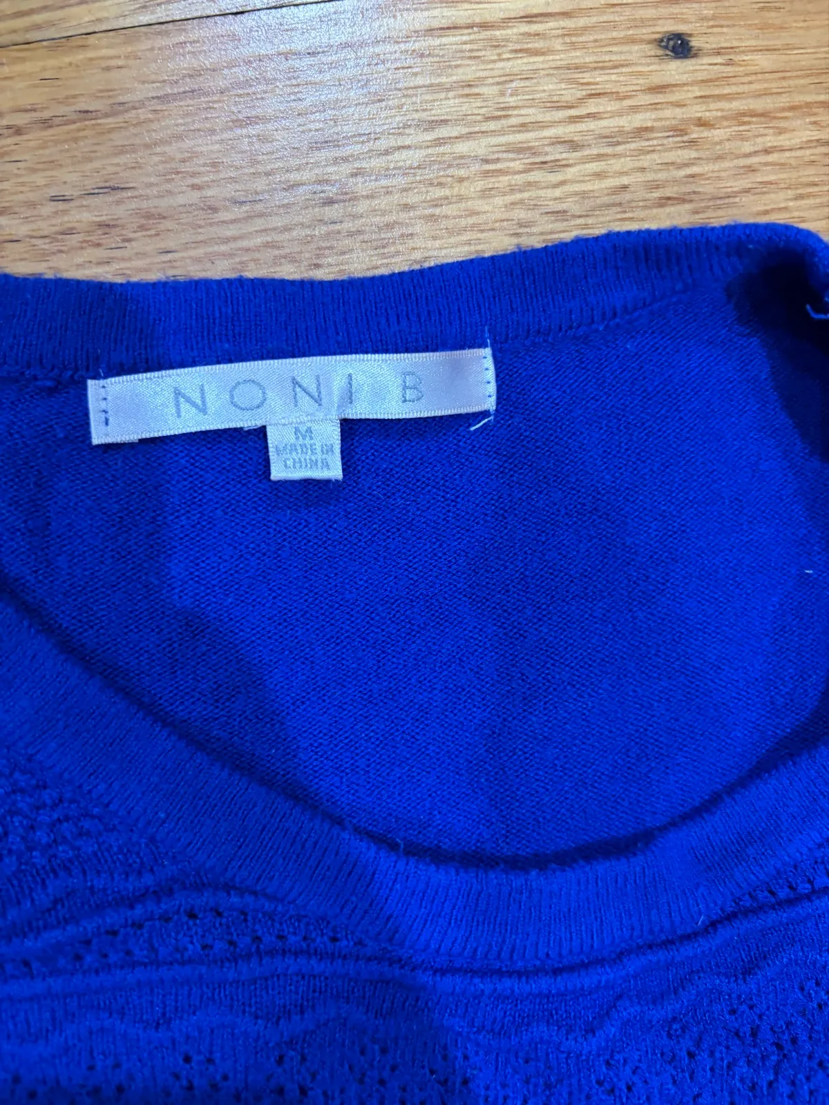 Noni B cobalt blue textured knit jumper size m – photo 2