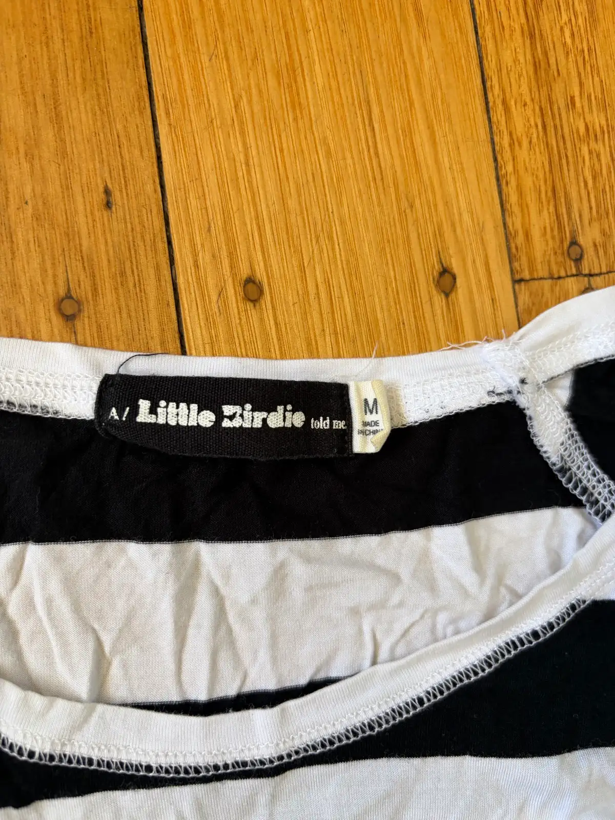 Little birdie striped long sleeve top size m – photo 2