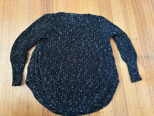 Caroline Morgan black and white marled knit jumper size 12