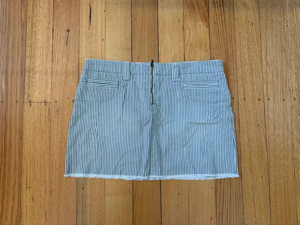 Miss shop striped denim mini skirt size 12