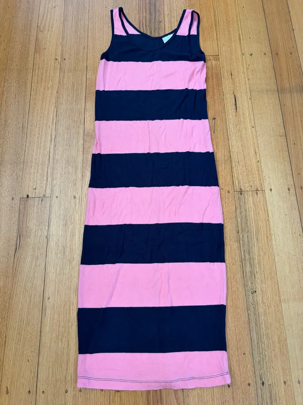 Mix sleeveless striped column dress size s