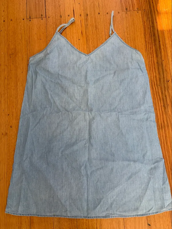 Cotton on blue chambray slip dress size m