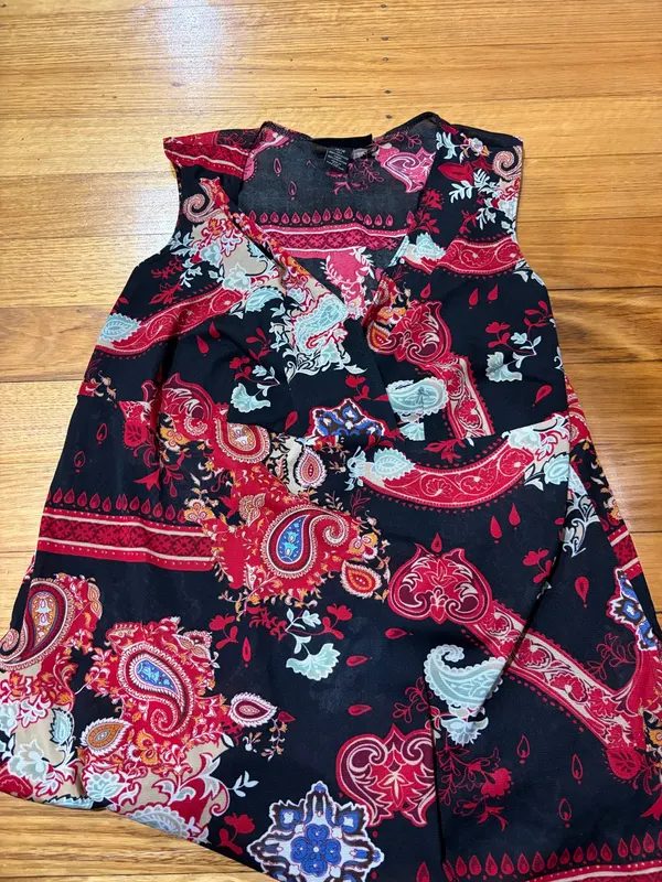 Vintage Venezia paisley sleeveless top size 14/16