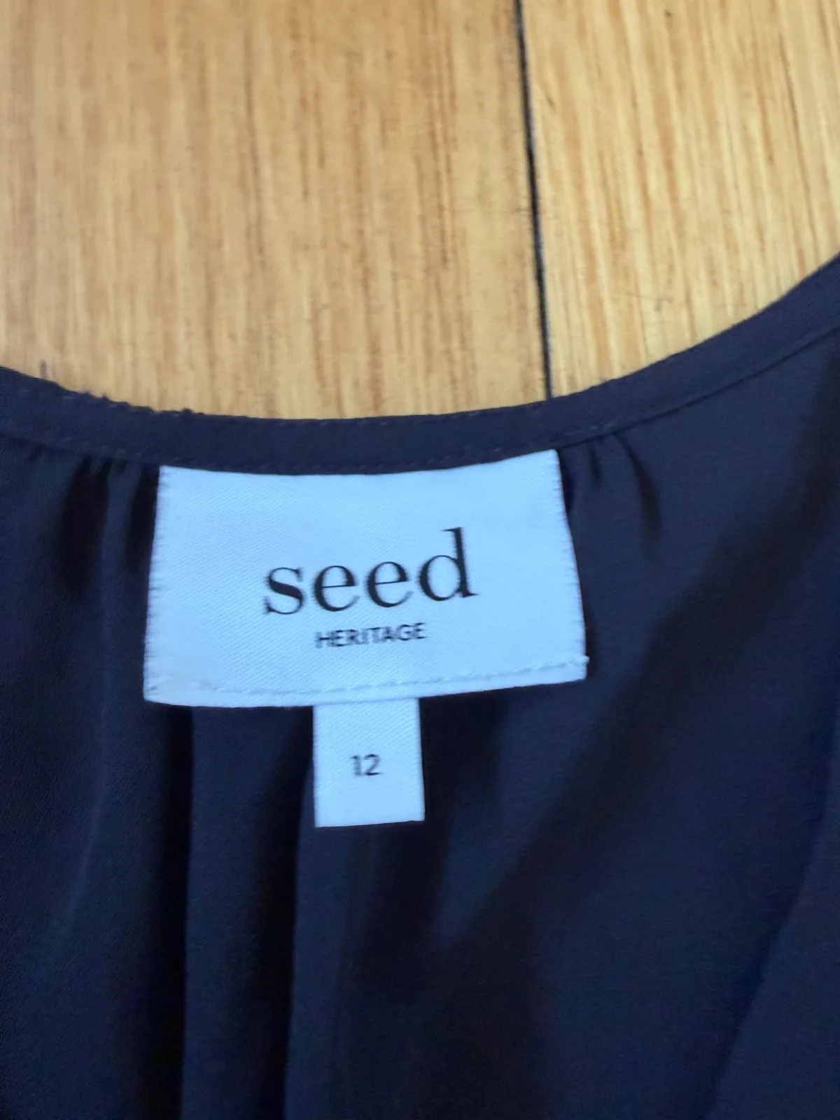 Seed faux wrap peplum blouse size 12 – photo 2