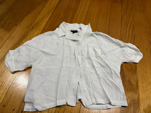 Top shop cropped shirt size 8