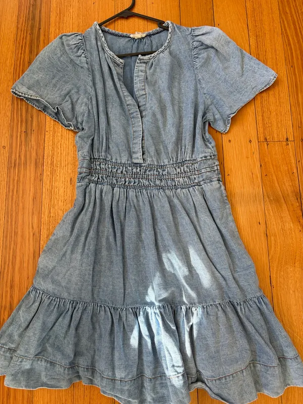 Pilcro smocked denim dress size s