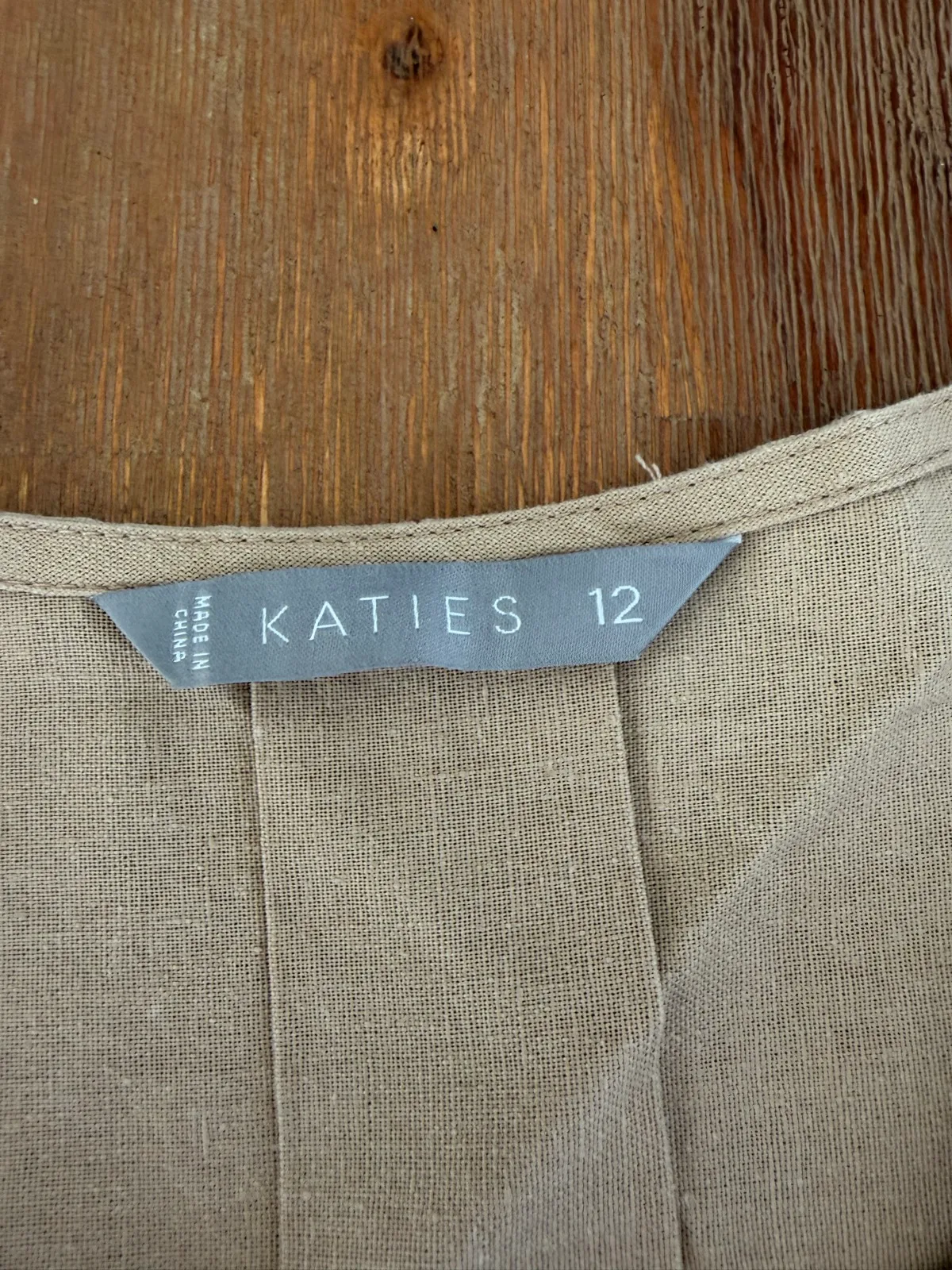 Katies linen blend smock dress size 12 — photo 2