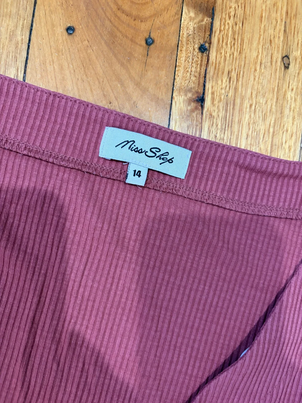 Miss shop ribbed fit and flare dress size 14 – photo 2