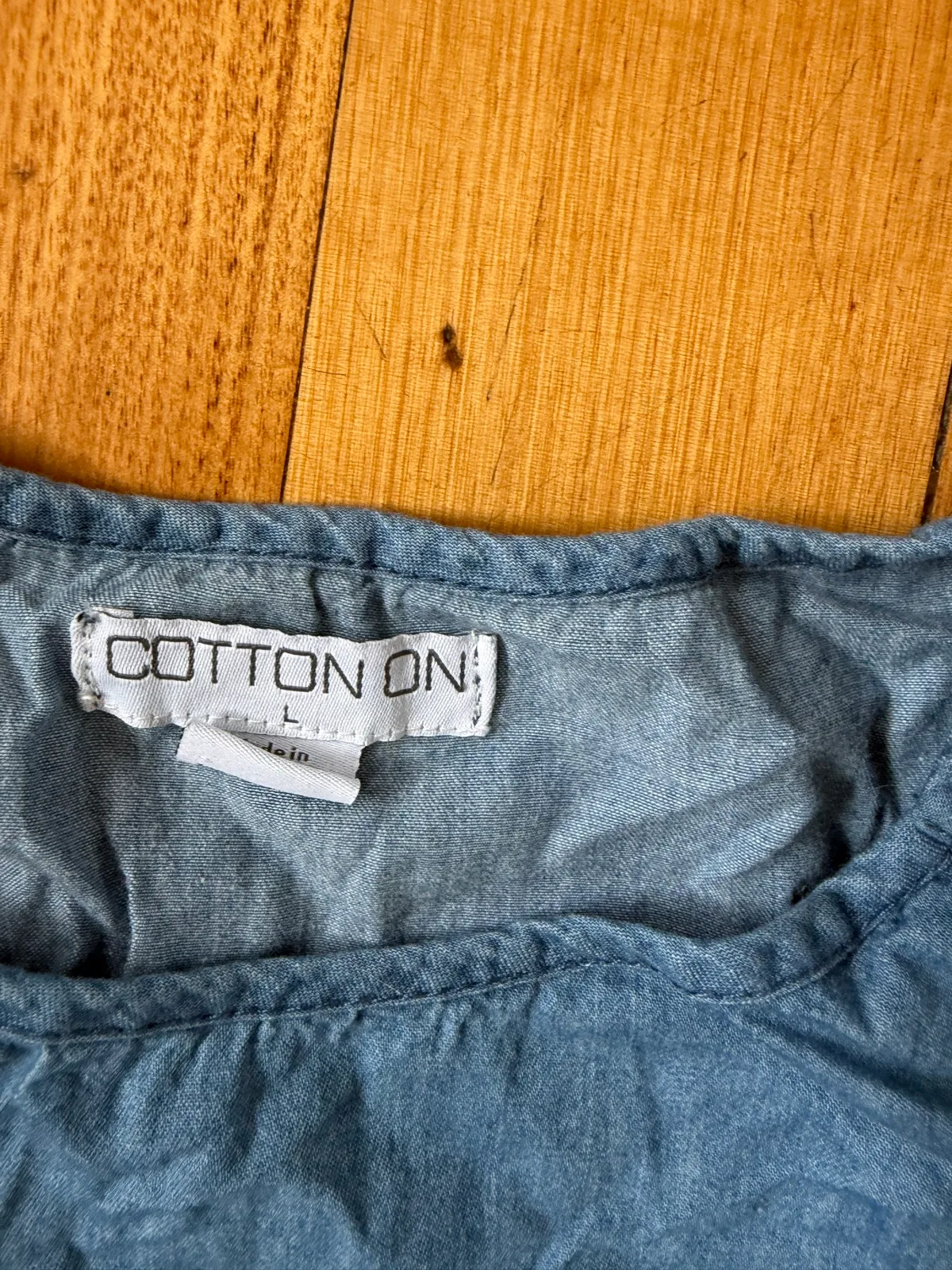 Cotton on chambray mini dress size L – photo 2