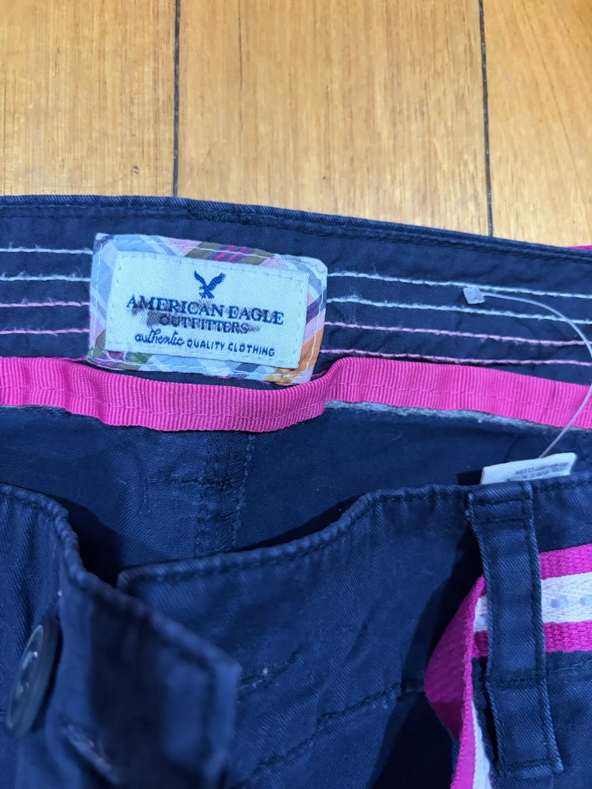 Live your life navy cropped chino pants size 14 – photo 2