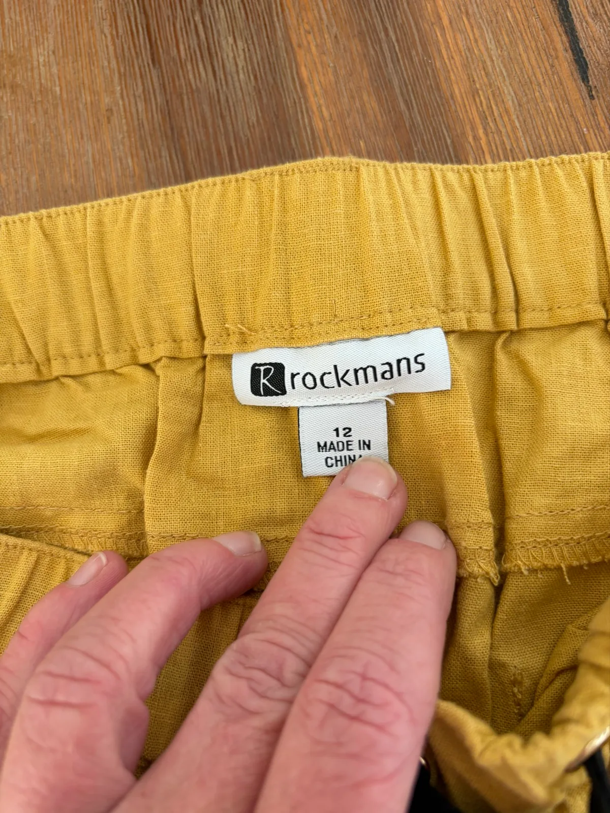 Rockmans linen blend straight utility skirt size 12 — photo 3