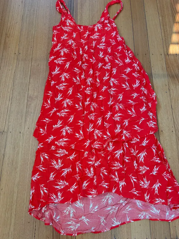 Rivers red sleeveless maxi dress size 16
