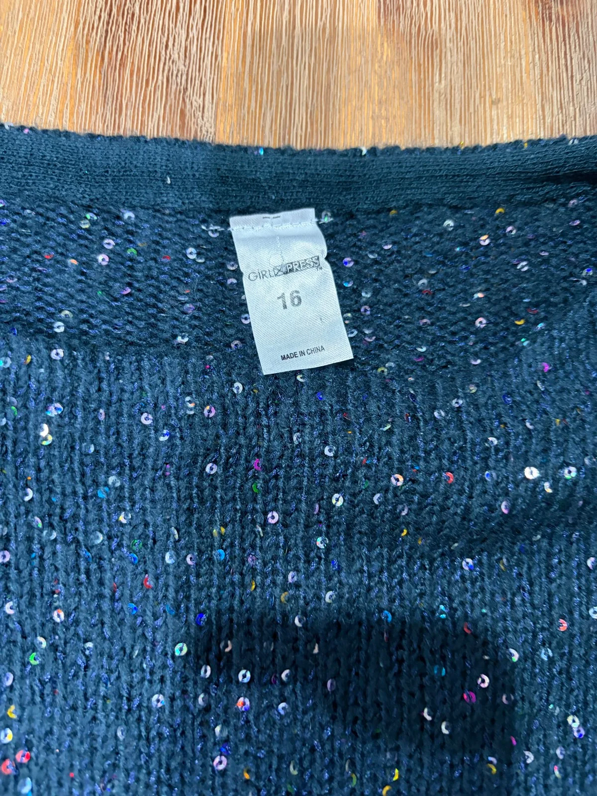 Girl express size 16 navy knit jumper – photo 2