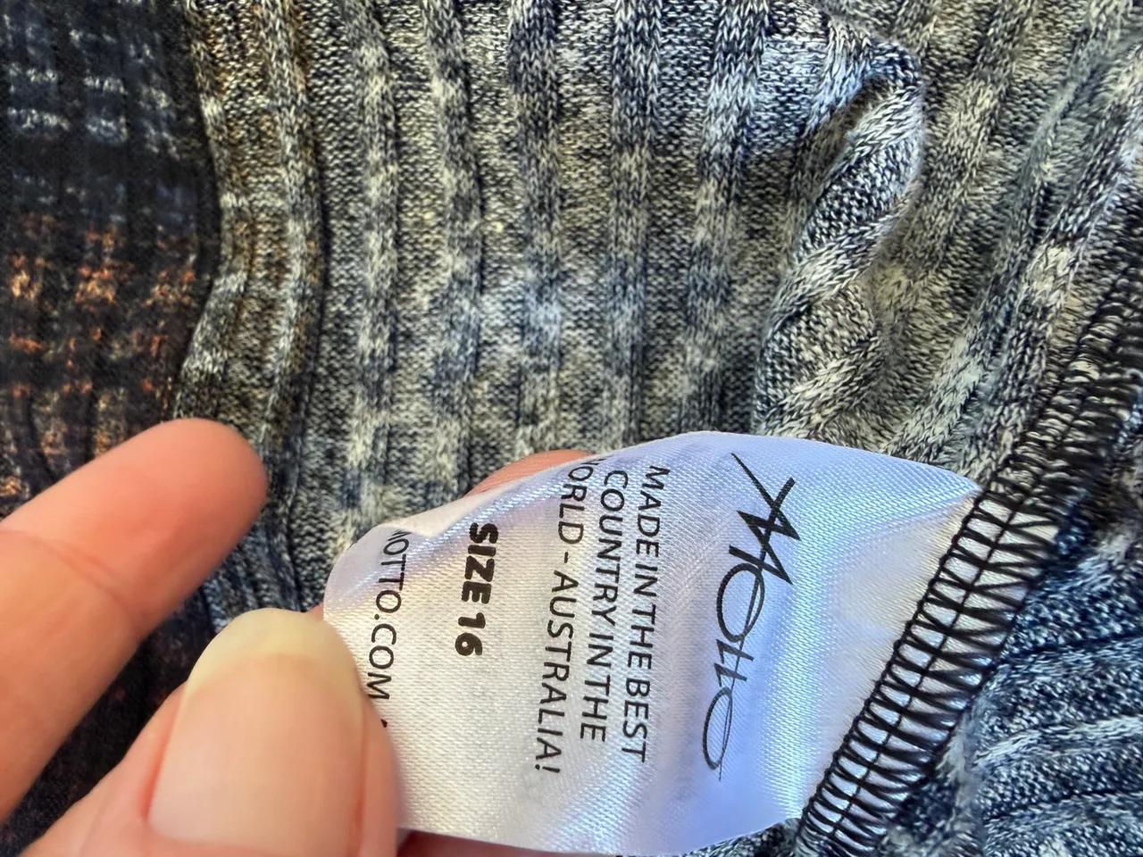 Motto printed drape front cardigan size 16 – photo 3