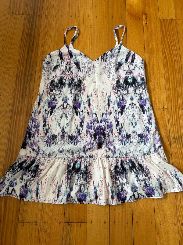 Vintage blue juice kaleidoscope print mini dress size 12