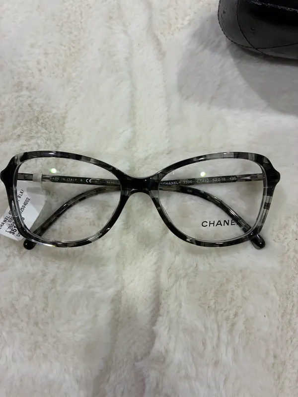 Vintage Chanel black glassesframe with case