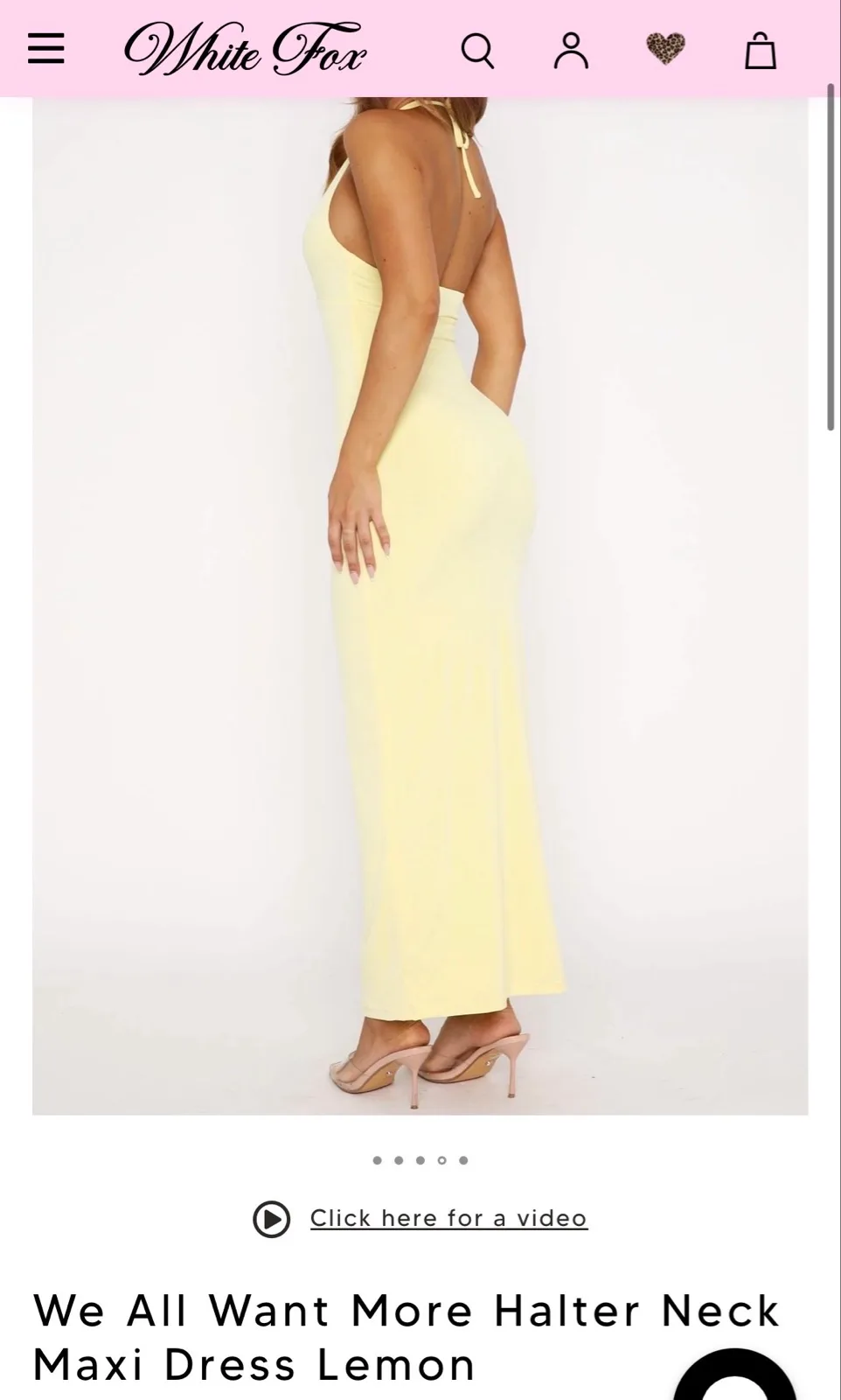 Yellow white fox maxi dress “We all want more halter neck maxi dress lemon” – photo 7