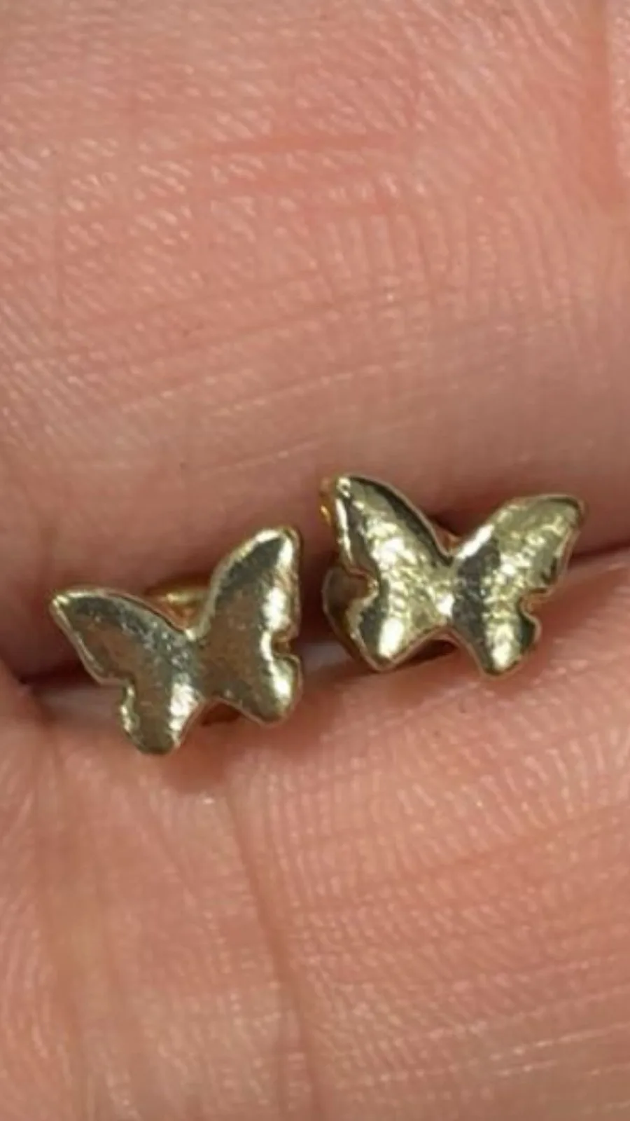 Gold plated stud earrings with different shapes – photo 4