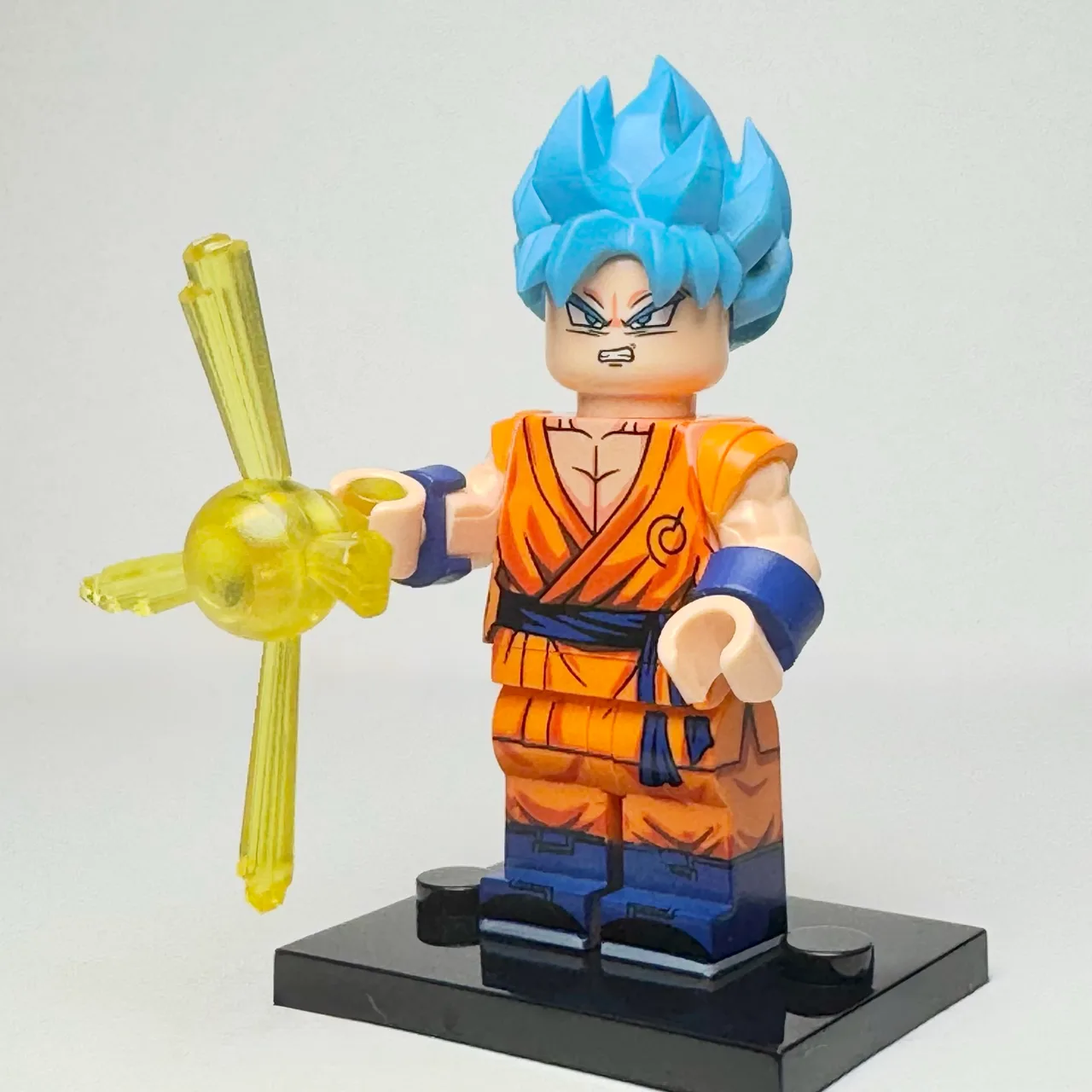 Dragonball Anime - Goku (SSG) Blue Custom Brick Minifigure – photo 2
