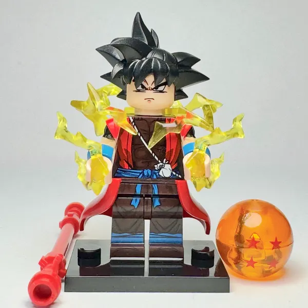 Dragonball Anime - Goku (Xeno) Custom Brick Minifigure