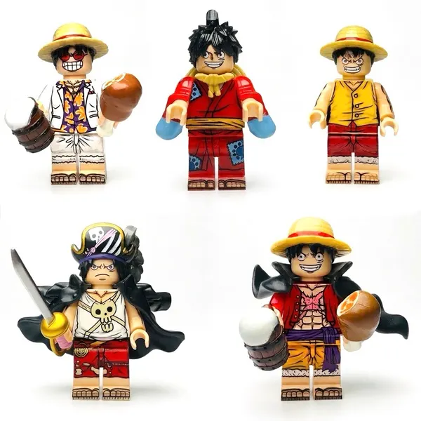 Monkey D. Luffy (Set of 5) - One Piece Brick Minifigures