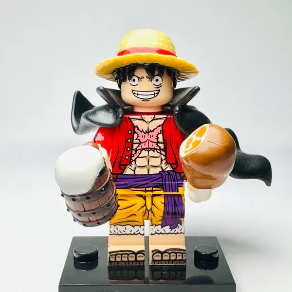 Monkey D. Luffy - One Piece Custom Brick Minifigure (2054)