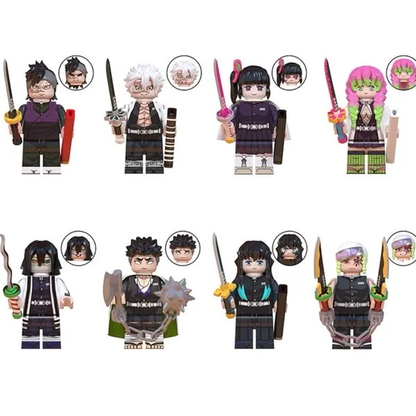 Demon Slayer (Set of 8) B - Anime Custom Brick Minifigures
