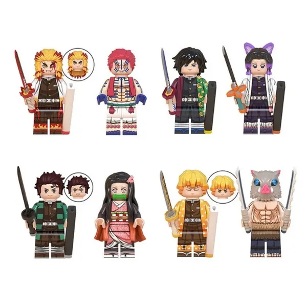 Demon Slayer (Set of 8) A - Anime Custom Brick Minifigures