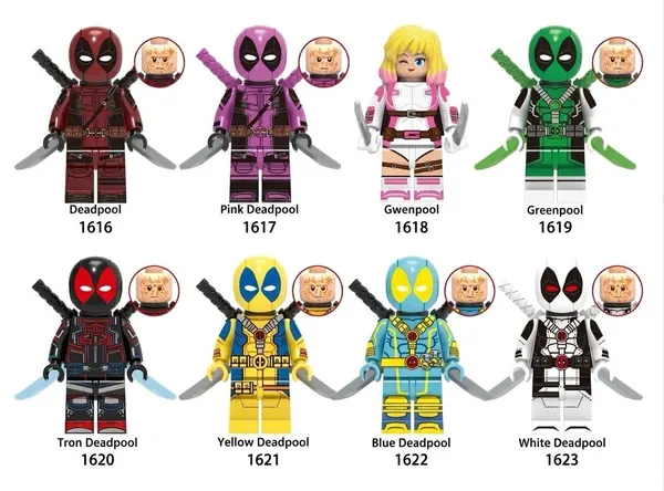 Deadpool (Set of 8) - Custom Minifigures