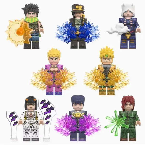 Jojo’s Bizarre Adventure (Set of 8) - Anime Custom Brick Minifigure