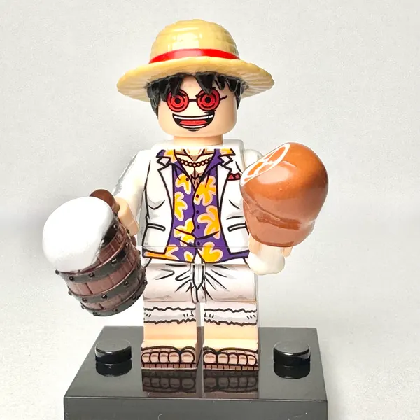 Monkey D. Luffy - One Piece Cistom Brick Minifigure (2078)