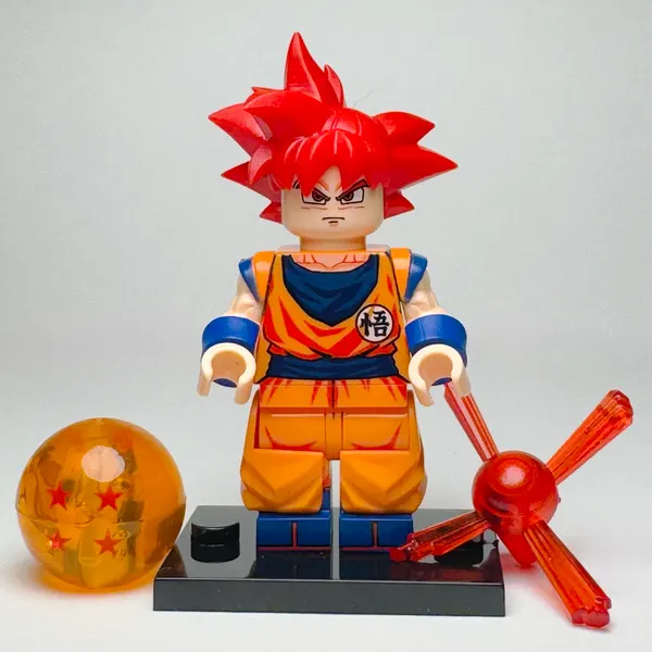 Dragonball Anime - Goku (SSG) Custom Brick Minifigure