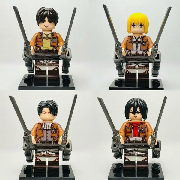 Attack on Titan (Set of 4) - Anime Custom Brick Minifigures