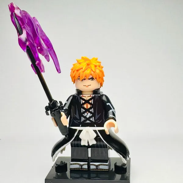 Bleach Anime - Ichigo Kurosaki Custom Brick Minifigure