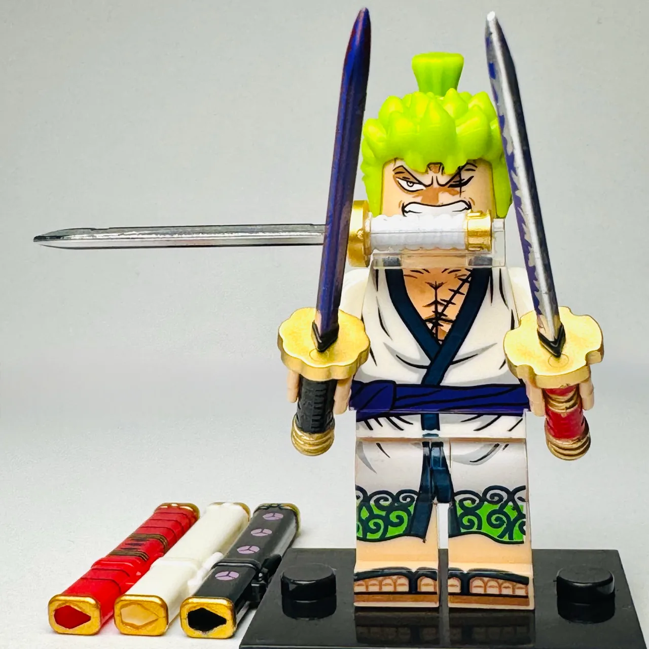 Roronoa Zoro - One Piece Anime Custom Brick Minifigure (2033) – photo 3