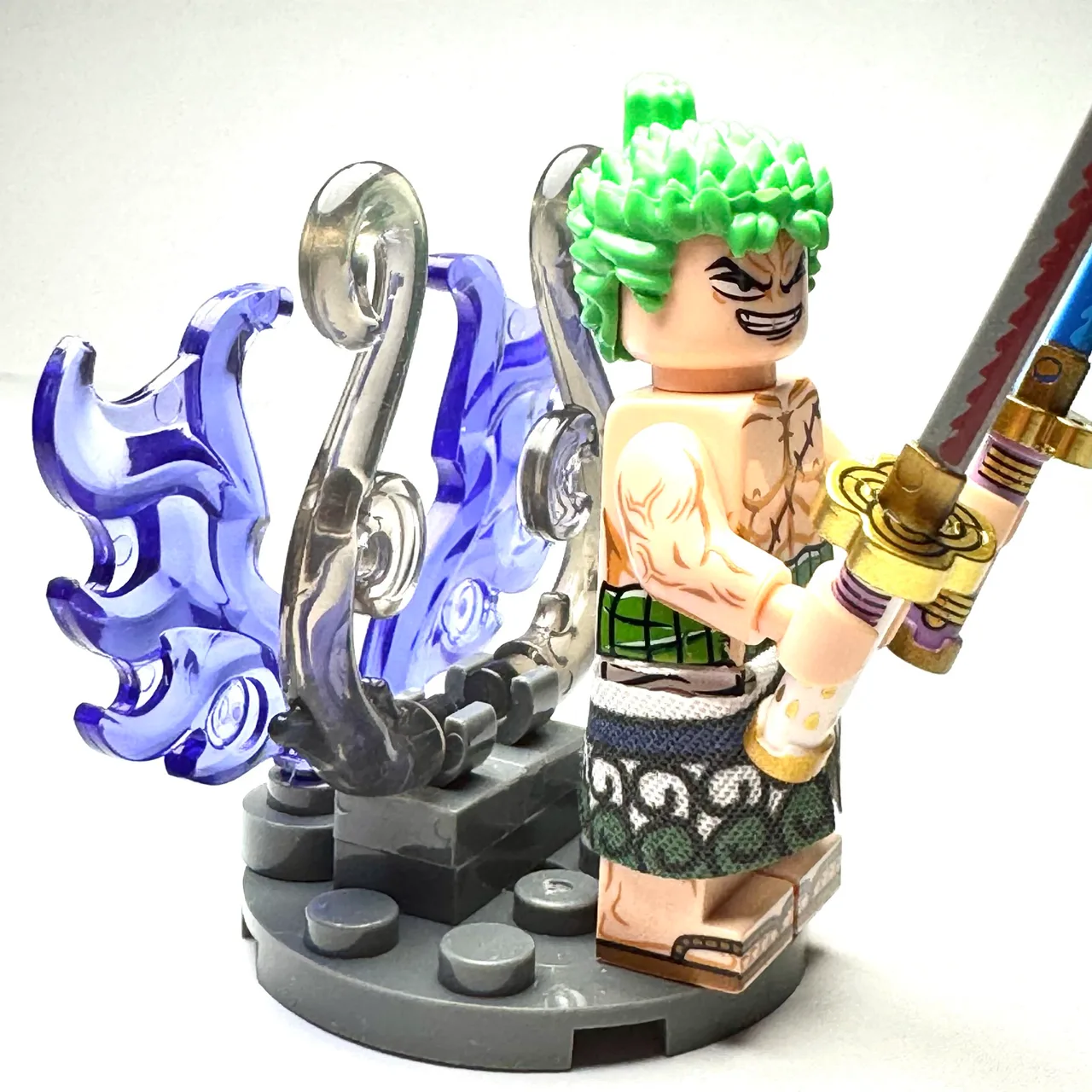 Roronoa Zoro - One Piece Anime Custom Brick Minifigure (057) – photo 3