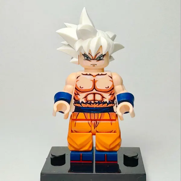 Dragonball Anime - Goku (Ultra Instinct) Custom Brick Minifigure
