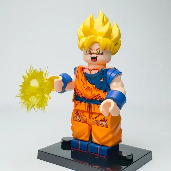 Dragonball Anime - Goku (SS1) Custom Brick Minifigure
