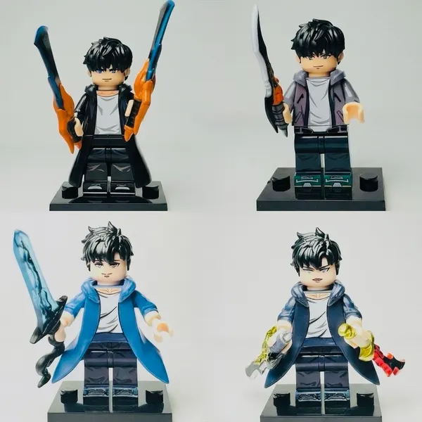 Solo Leveling - Sung Jinwoo (Set of 4) - Custom Brick Minifigures