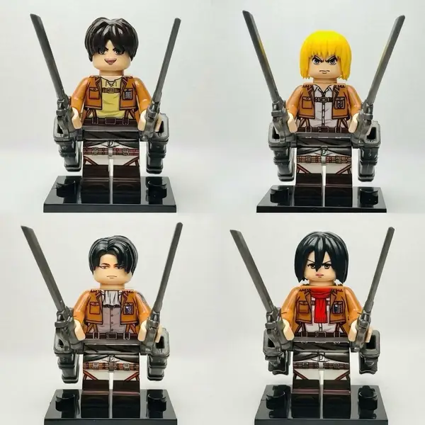 Attack on Titan (Set of 4) - Anime Custom Brick Minifigures